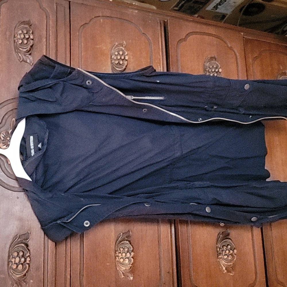 Navy blue hooded vest size xl
